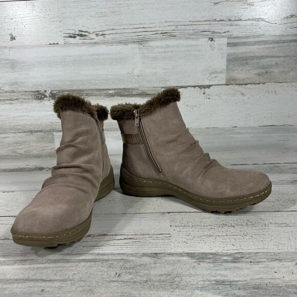 BareTraps Women's Avita Cold Weather Ankle Booties Faux‎ Fur Line Brown 6M - Picture 6 of 8